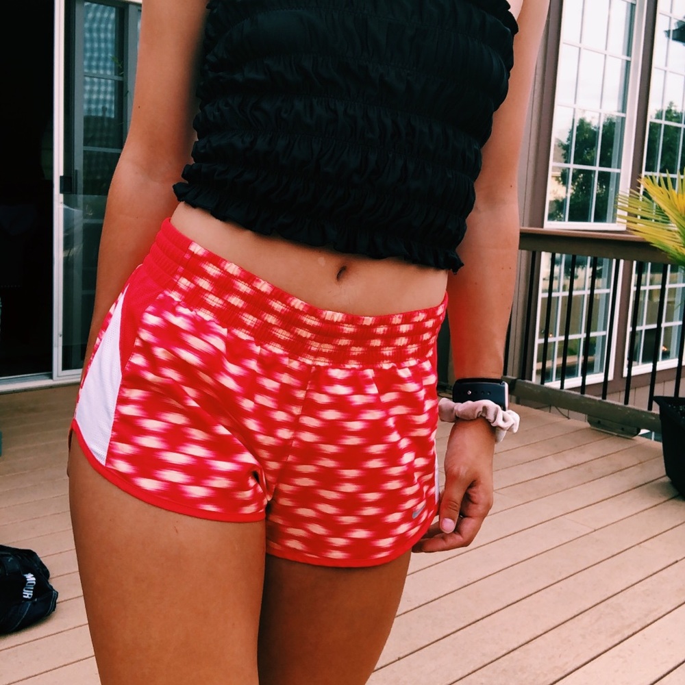 Nike Red Patterned Shorts